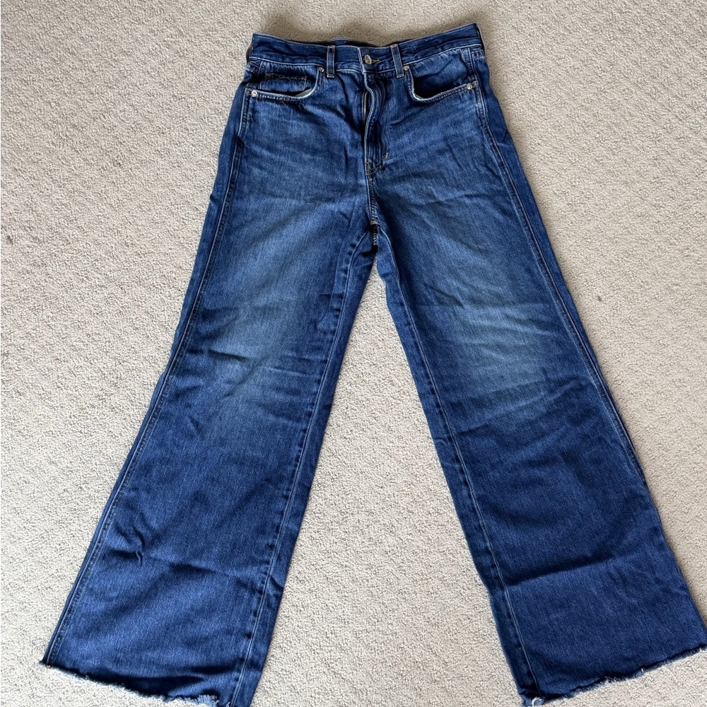Veronica Beard Dark Blue Flare Jeans